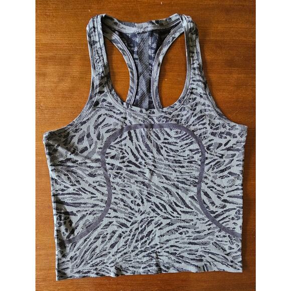 Lululemon Swiftly Tech Racerback Tank Top 2.0 Primal Clash Black / Gull Grey - Picture 6 of 12